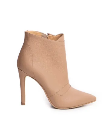 Botine Dama Piele Naturala Bej Fiona