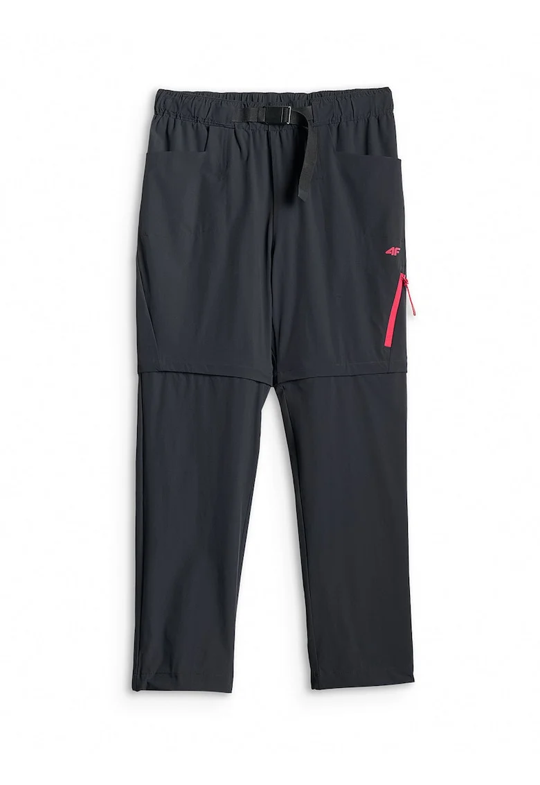 Pantaloni sport  model 2in1, elasticitate, negru, material cu uscare rapida