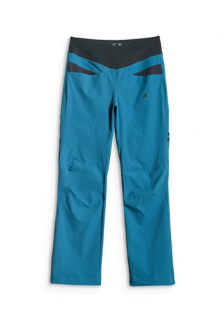 Pantaloni sport dama,  trekking, uscare rapida, turcoaz, material elastic