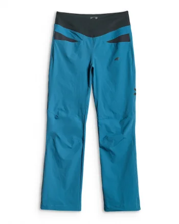 Pantaloni trekking dama,  uscare rapida, talie inalta, turcoaz,