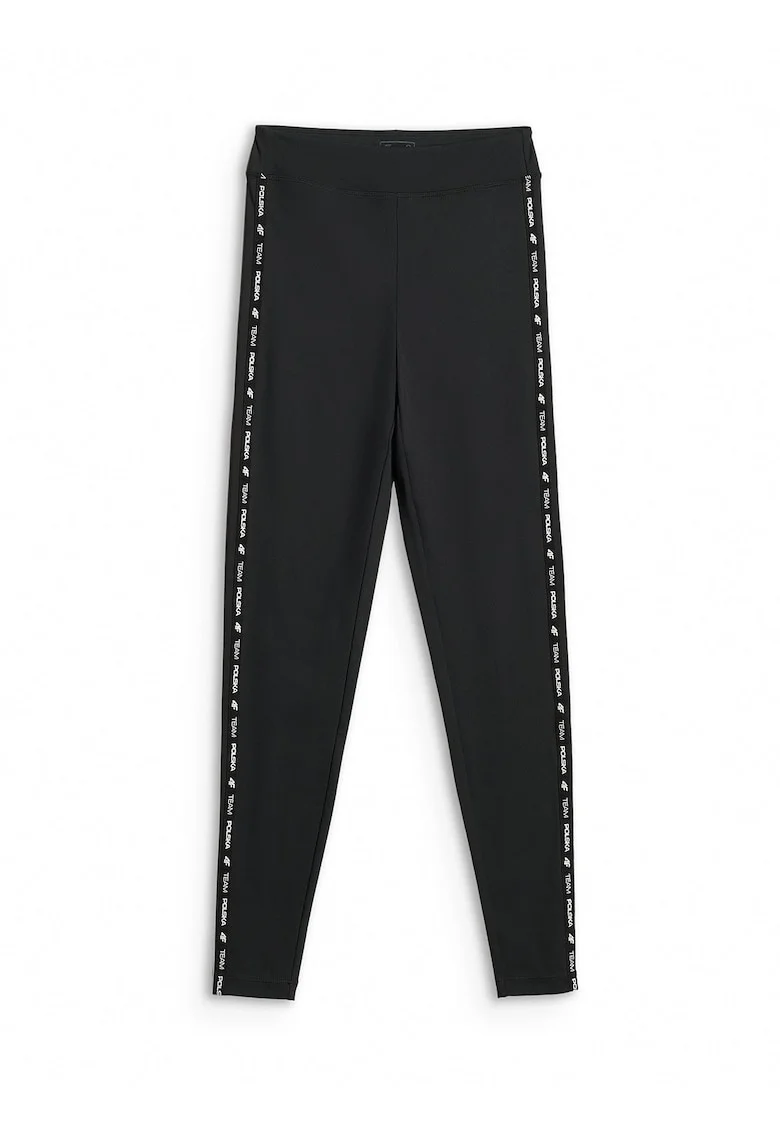 Colanti sport dama  tricot neted, croiala regulara, talie medie, negru,