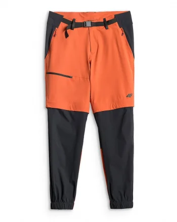 Pantaloni sport  2in1, elastic, negru, impermeabili, tehnologie 4FDry,