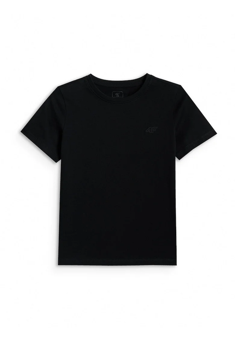 Tricou sport  pentru fete, bumbac, croiala regular, negru
