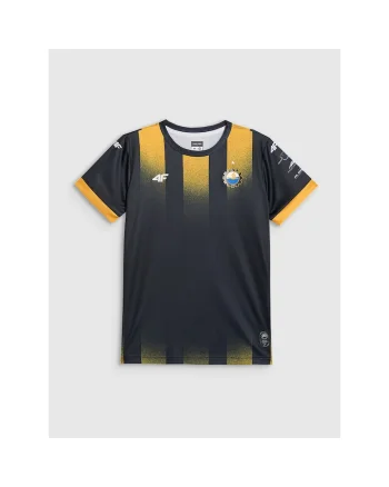 Tricou sport copii,  Stal Mielec, negru, croiala regulara, uscare rapida