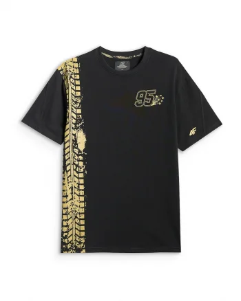 Tricou barbati,  x Bartosz Zmarzlik, negru, imprimeu cu numarul 95 si sase stele, bumbac