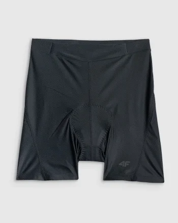 Pantaloni scurti de ciclism dama  insertie din spuma-gel, croiala slim, negru