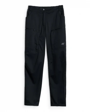 Pantaloni trekking softshell  membrana 8000, impermeabili, negru, dama