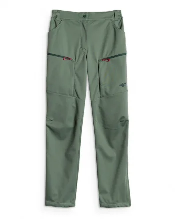 Pantaloni trekking softshell  membrana 8000, impermeabili, kaki, pentru femei, set functional