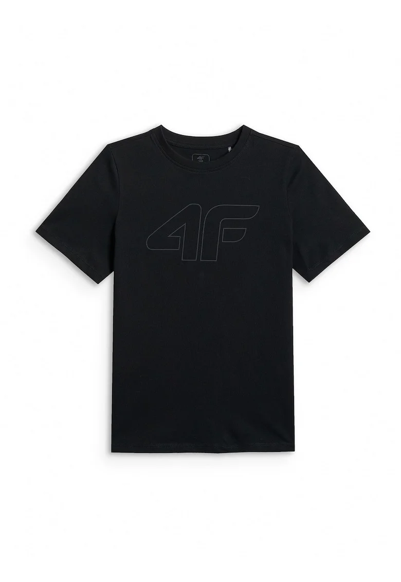 Tricou sport  pentru baieti, regular, bumbac, Negru