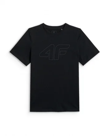 Tricou sport  pentru baieti, regular, bumbac, Negru