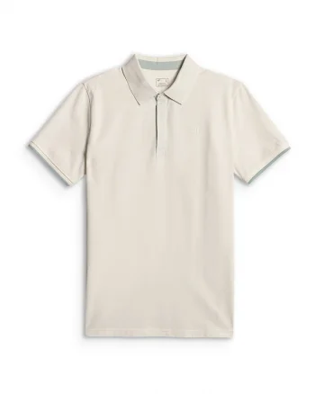 Tricou polo barbati  croiala regular, guler clasic, alb, bumbac