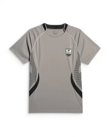 Tricou sport pentru barbati,  regular, uscare rapida, poliester, gri