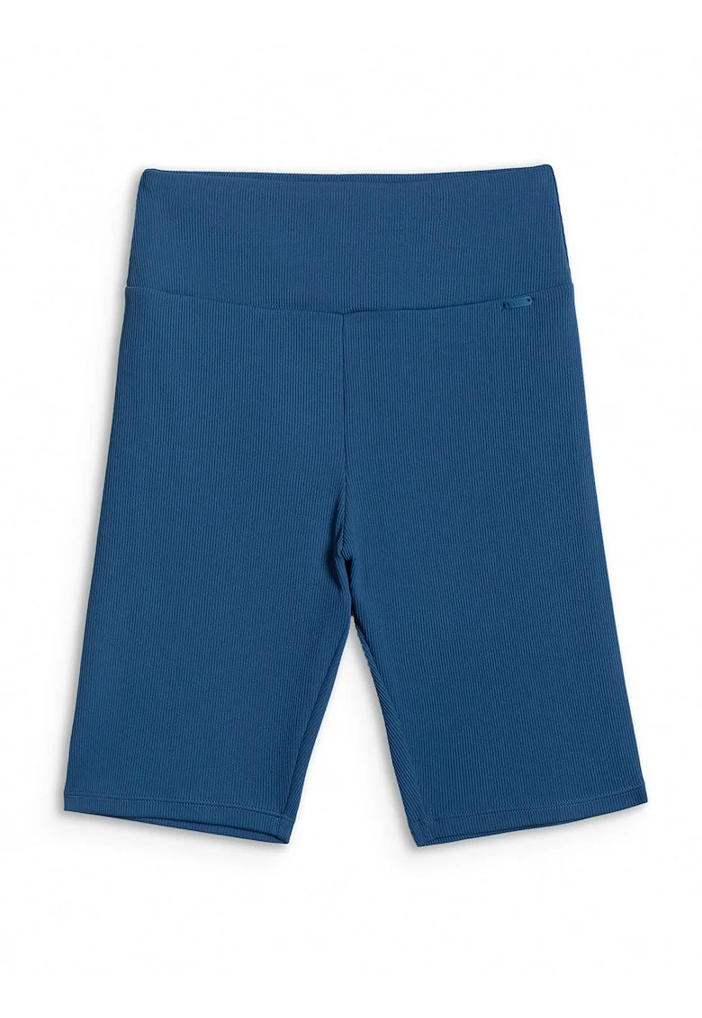 Pantaloni scurti ciclism  slim, turcoaz, tricot reiat