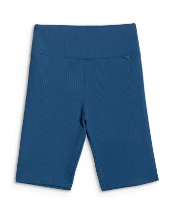 Pantaloni scurti ciclism  slim, turcoaz, tricot reiat
