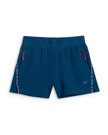 Pantaloni sport dama,  scurti, slim fit, turcoaz, pentru fitness