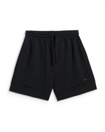 Pantaloni scurti de trening  negru, croiala regulara, material moale cu modal, pentru femei