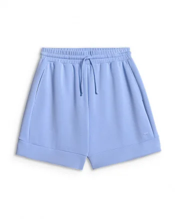 Pantaloni scurti de trening dama,  regular, ajustabili, albastru, modal