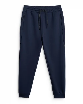 Pantaloni sport barbati,  jogger bleumarin, bumbac