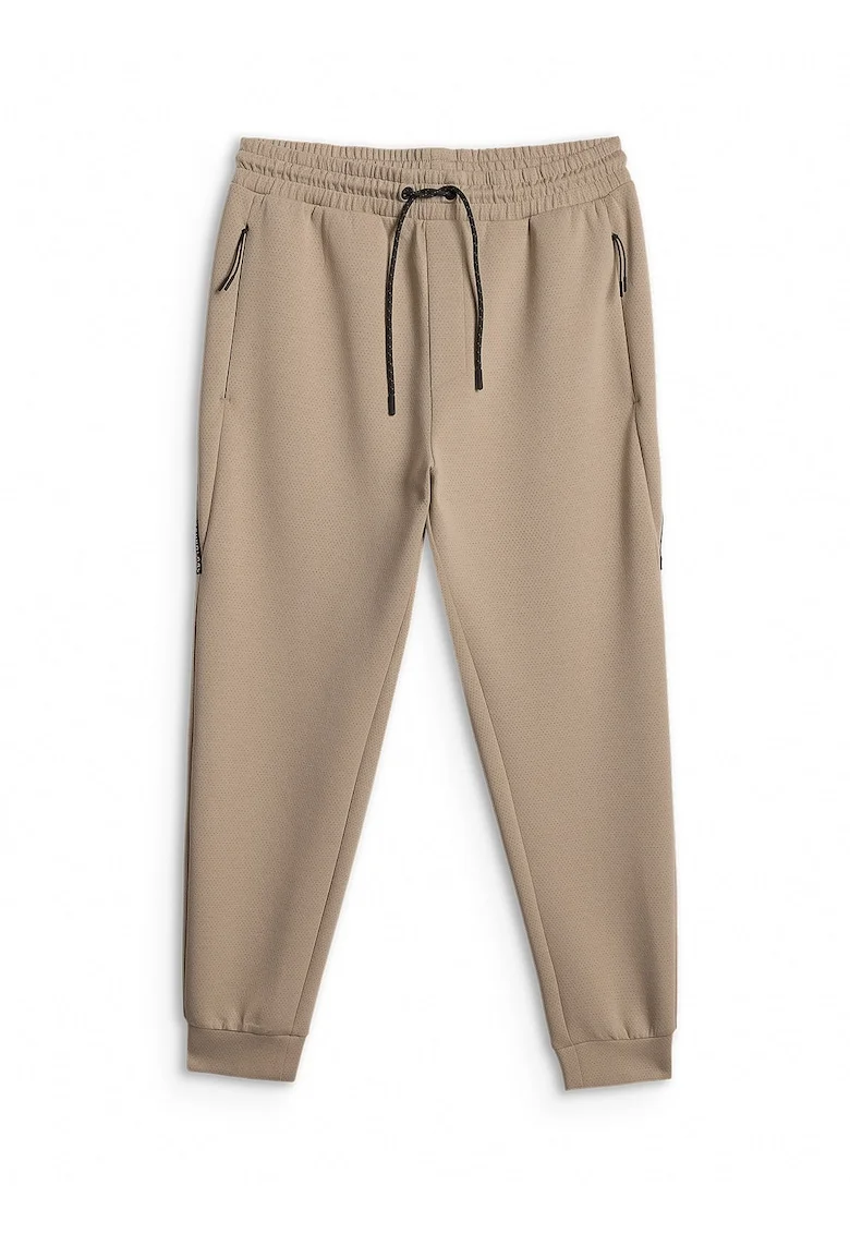 Pantaloni sport barbati,  jogger, bej, material confortabil