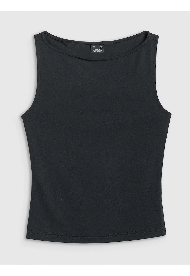 Maiou sport dama  croiala mulata, material moale, negru, modal