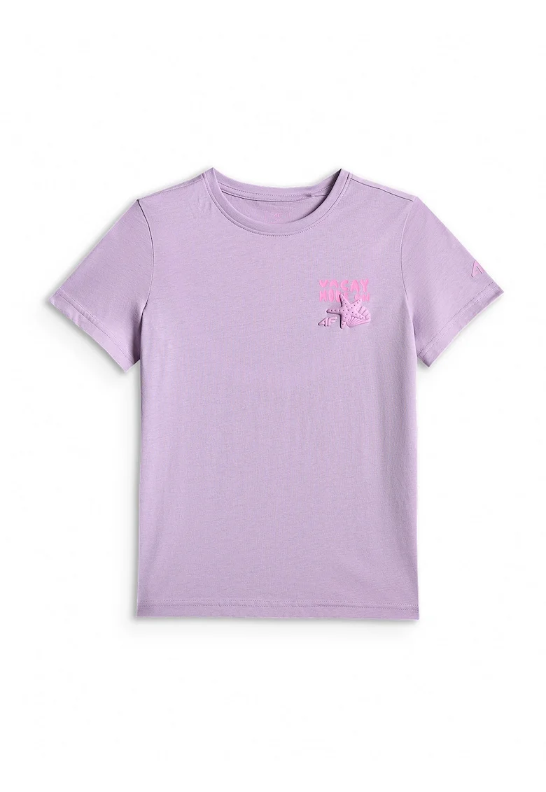 Tricou sport  violet, bumbac, pentru fete