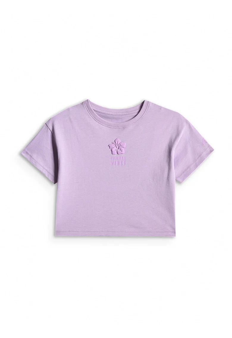 Tricou sport  regular, violet, bumbac, pentru fete