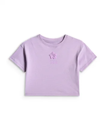 Tricou sport  regular, violet, bumbac, pentru fete