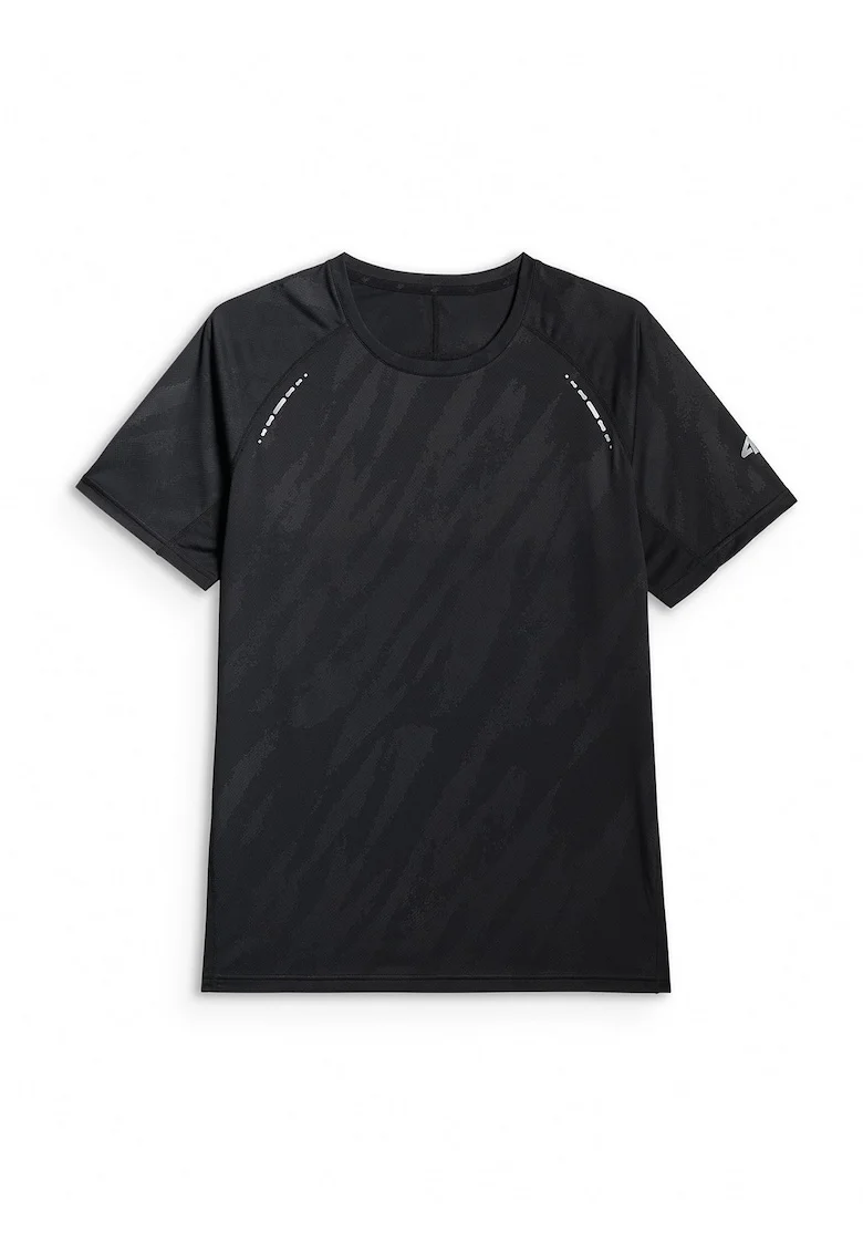 Tricou sport  alergare, uscare rapida, negru, barbati,