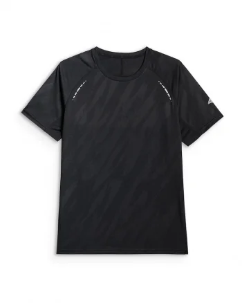 Tricou sport  alergare, uscare rapida, negru, barbati,