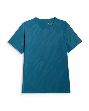 Tricou sport  alergare, uscare rapida, turcoaz, barbati,