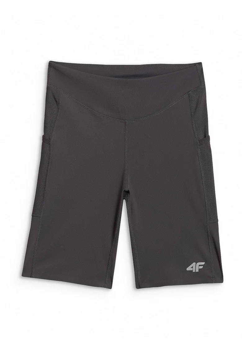 Pantaloni scurti de ciclism pentru femei,  uscare rapida, talie inalta, gri