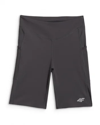 Pantaloni scurti de ciclism pentru femei,  uscare rapida, talie inalta, gri