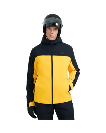 Jacheta sport barbati M0787,  Poliester, Portocaliu/Negru,