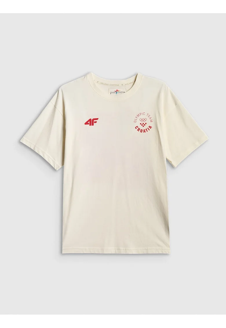 Tricou sport pentru barabati,  lejer, alb, bumbac