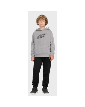Pantaloni Trening Baieti,  Negru, Interior Periat Moale, Croiala Regular, Mansete Elastice, Talie Stabila, 3 Buzunare, Confort Termic, Negru