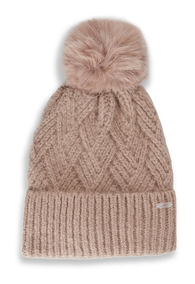 Caciula beanie  calduroasa, bej, universala