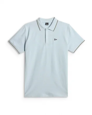 Tricou barbati,  polo, regular, albastru, bumbac, Albastru