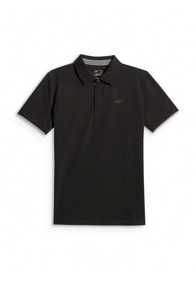 Tricou polo barbati  croiala regular, negru, Negru