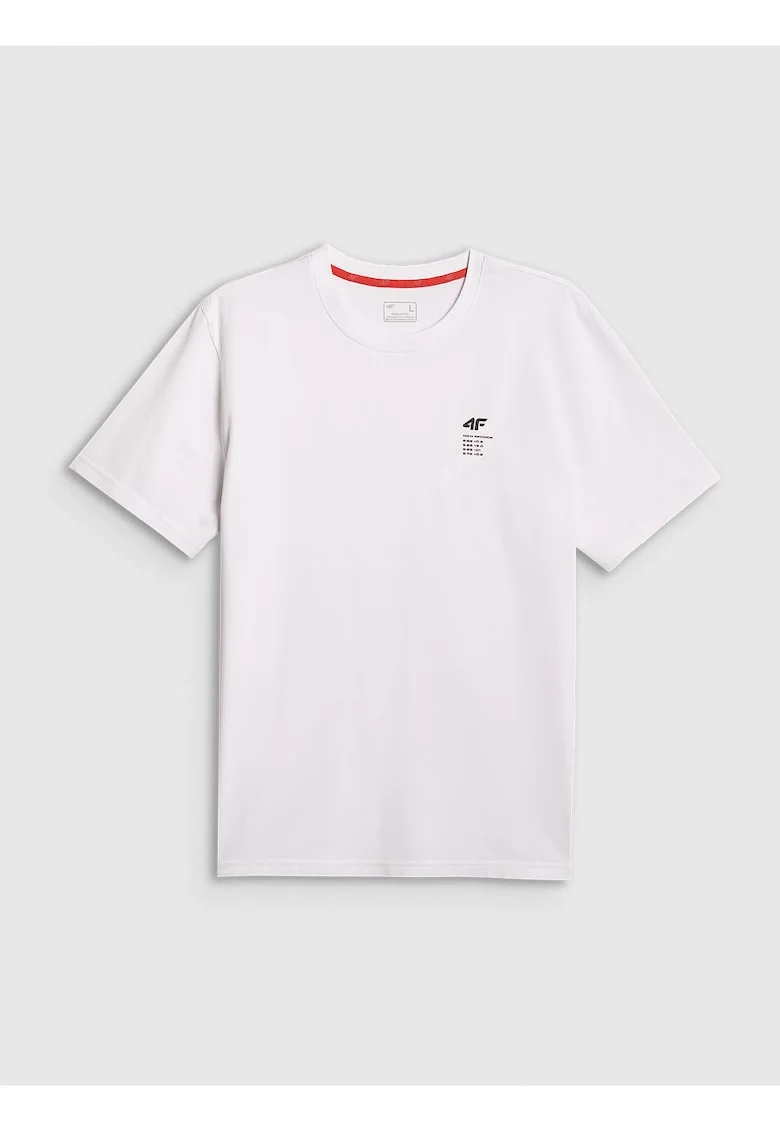 Tricou  regular, alb, Alb