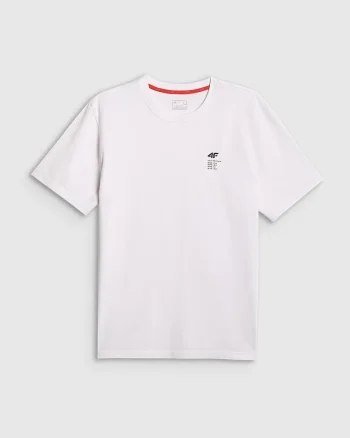 Tricou  regular, alb, Alb