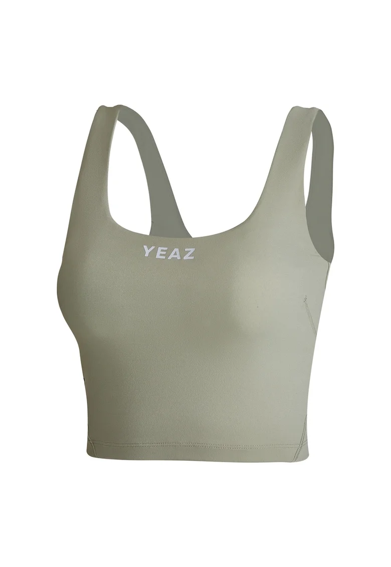 Top crop cu burete detasabil, Verde
