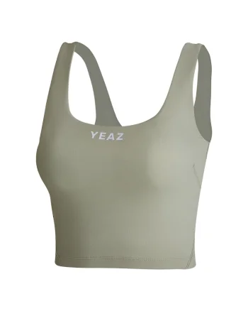 Top crop cu burete detasabil, Verde
