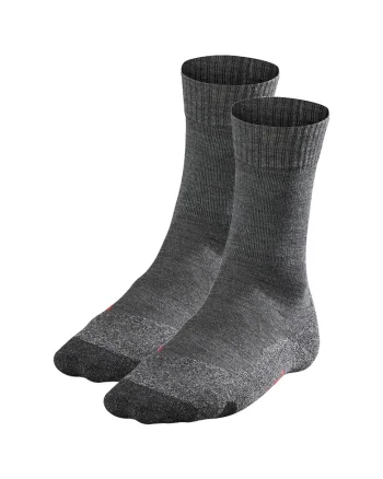 Set de sosete din amestec de lana, pentru trekking TK2- 2 perechi, Gri antracit