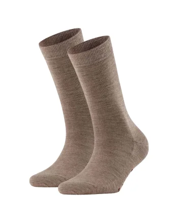 Set de sosete lungi din amestec de lana - 2 perechi, Maro taupe
