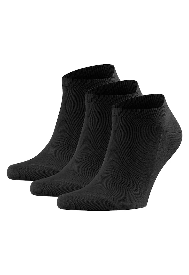Set de sosete uni pana la glezna - 3 perechi, Negru
