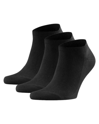 Set de sosete uni pana la glezna - 3 perechi, Negru