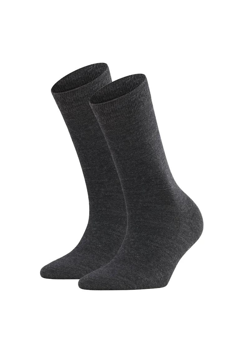 Set de sosete lungi din amestec de lana - 2 perechi, Gri antracit