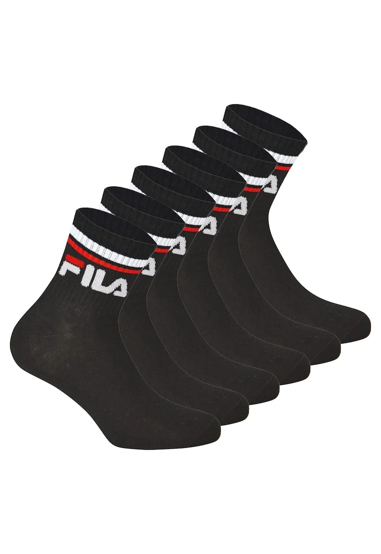 Set de sosete unisex pentru fitness Quarter - 6 perechi, Negru