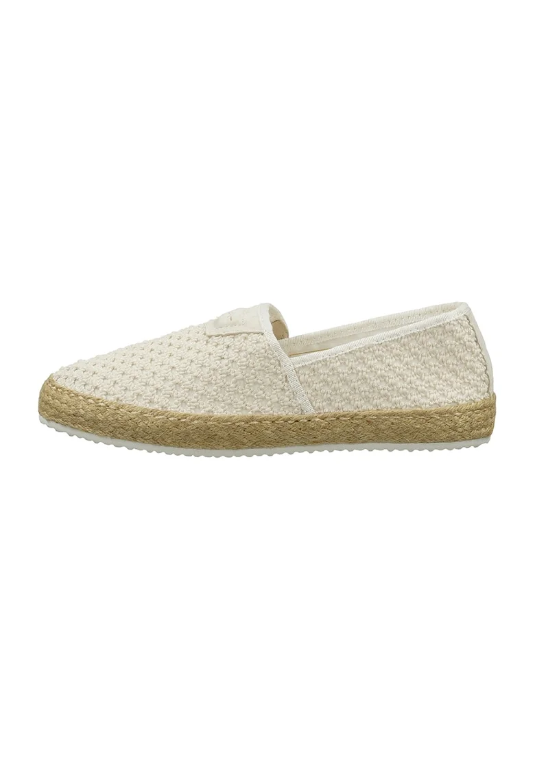 Espadrile din material textil Raffiaville, Maro/Alb murdar