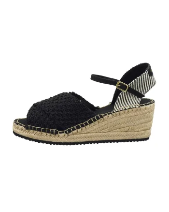Espadrile wedge Luliza, Negru